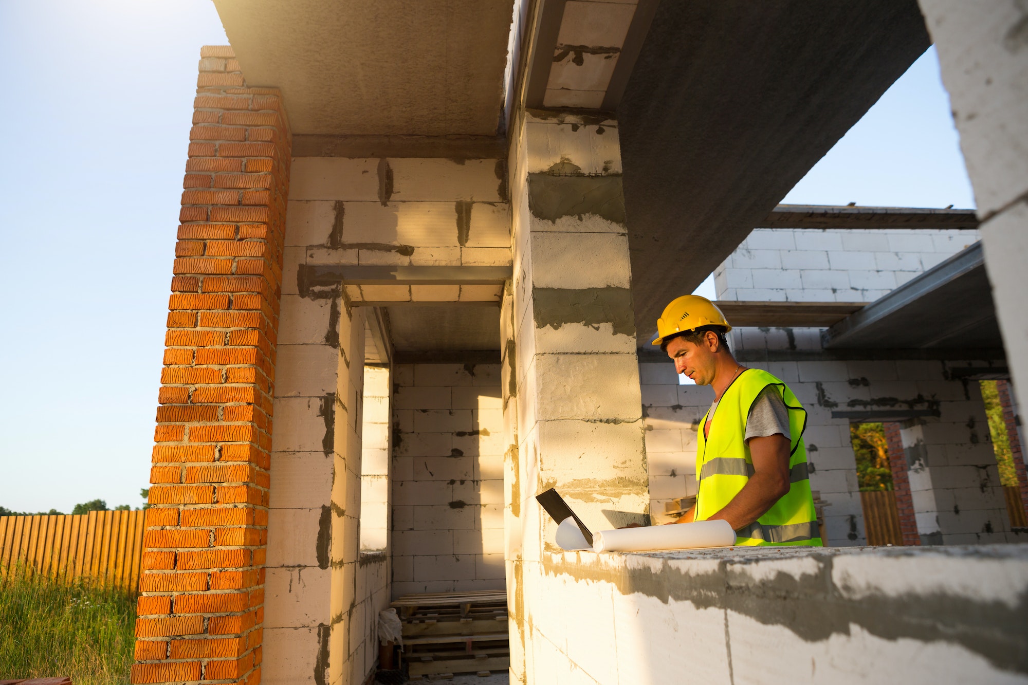 construction-engineer-on-the-construction-site-of-a-house